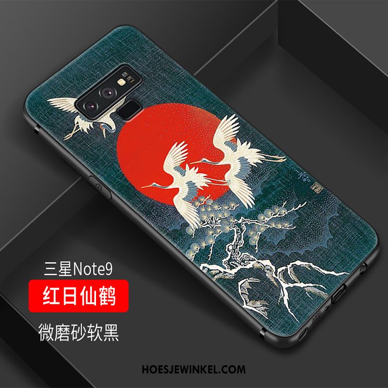 Samsung Galaxy Note 9 Hoesje Siliconen Vintage Hoes, Samsung Galaxy Note 9 Hoesje Chinese Stijl Anti-fall