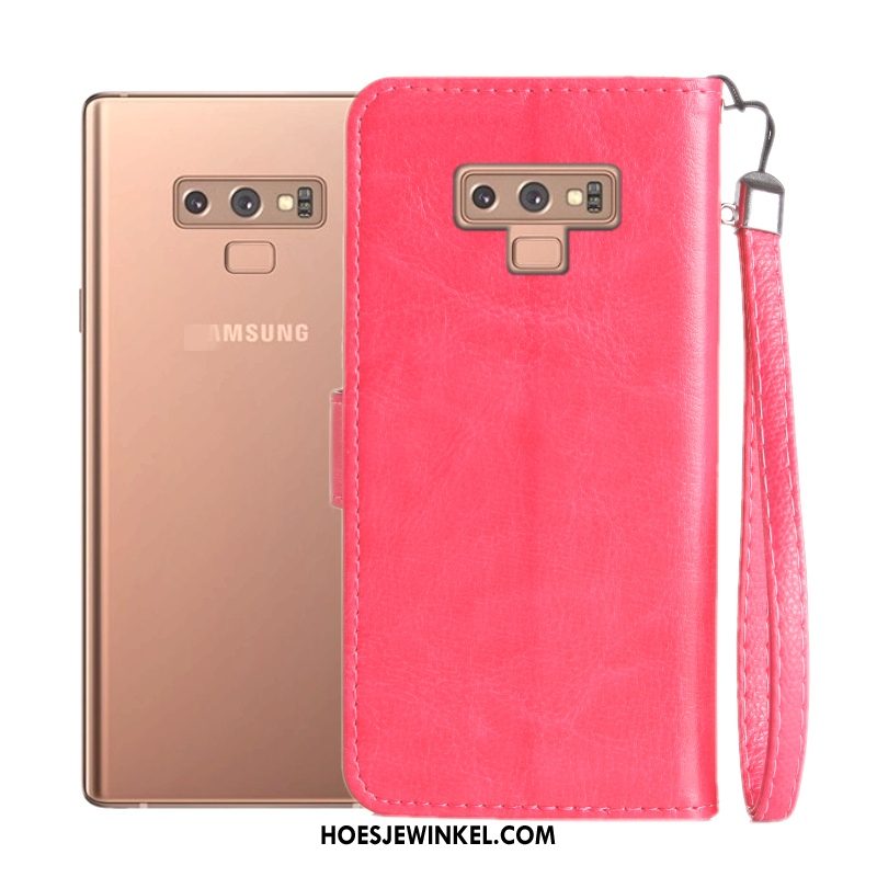 Samsung Galaxy Note 9 Hoesje Zacht Leren Etui Anti-fall, Samsung Galaxy Note 9 Hoesje Ster Mobiele Telefoon Braun