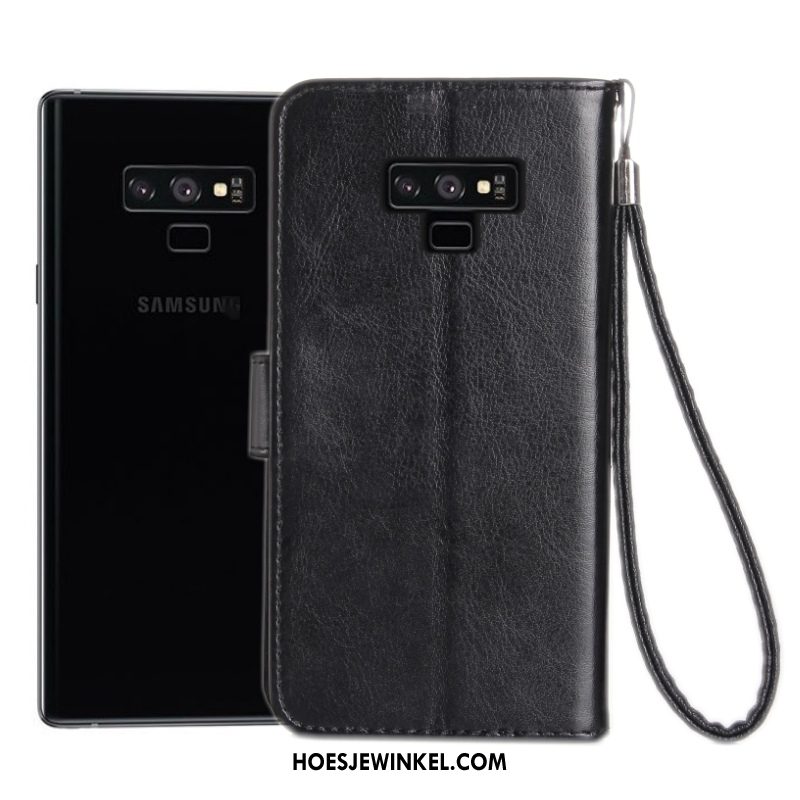 Samsung Galaxy Note 9 Hoesje Zacht Leren Etui Anti-fall, Samsung Galaxy Note 9 Hoesje Ster Mobiele Telefoon Braun