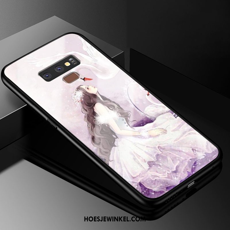 Samsung Galaxy Note 9 Hoesje Zacht Lovers Glas, Samsung Galaxy Note 9 Hoesje Persoonlijk Wit