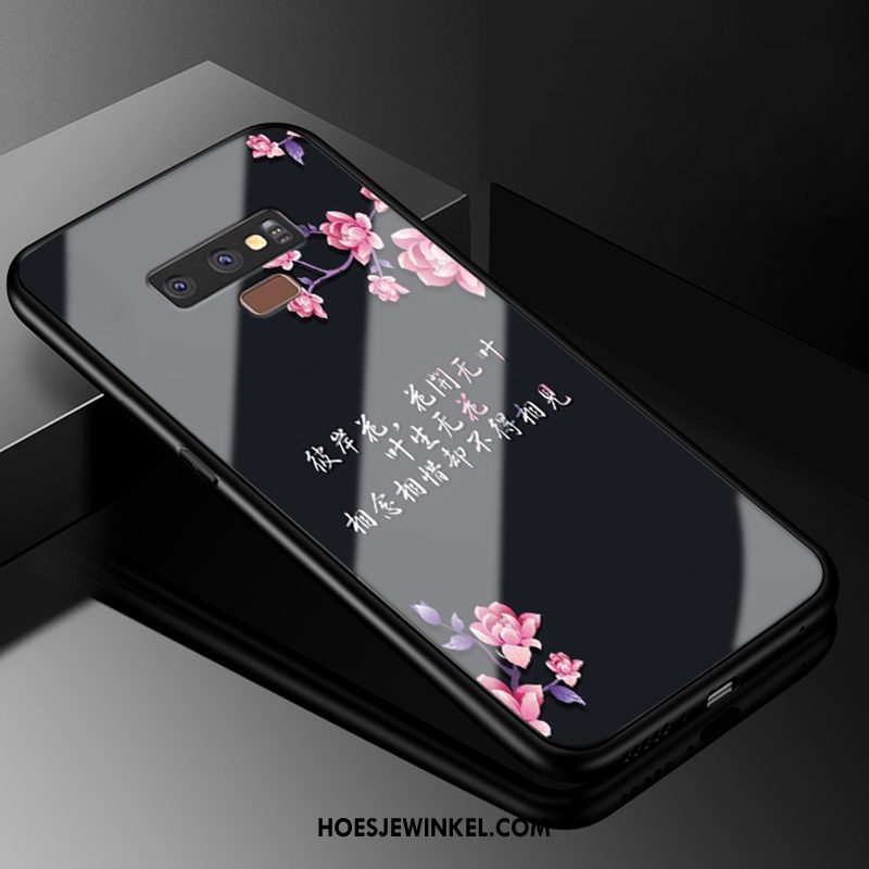 Samsung Galaxy Note 9 Hoesje Zacht Lovers Glas, Samsung Galaxy Note 9 Hoesje Persoonlijk Wit