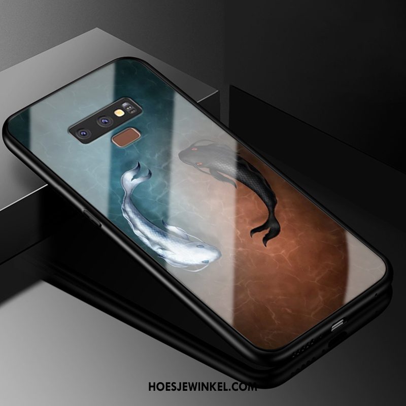 Samsung Galaxy Note 9 Hoesje Zacht Lovers Glas, Samsung Galaxy Note 9 Hoesje Persoonlijk Wit