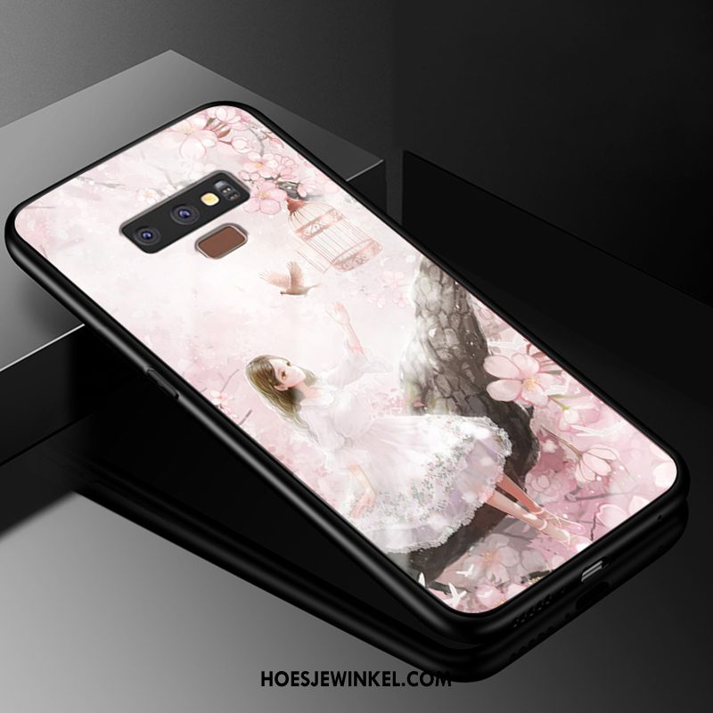 Samsung Galaxy Note 9 Hoesje Zacht Lovers Glas, Samsung Galaxy Note 9 Hoesje Persoonlijk Wit