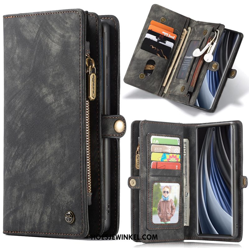 Samsung Galaxy Note20 Hoesje Folio Tas Ster, Samsung Galaxy Note20 Hoesje Mobiele Telefoon Leren Etui