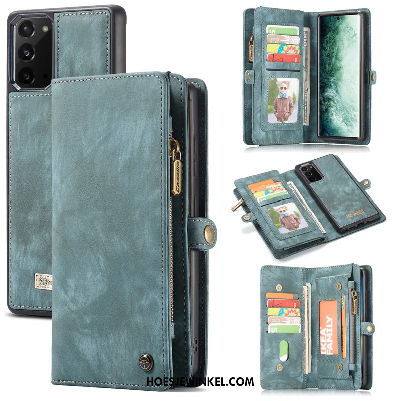 Samsung Galaxy Note20 Hoesje Folio Tas Ster, Samsung Galaxy Note20 Hoesje Mobiele Telefoon Leren Etui