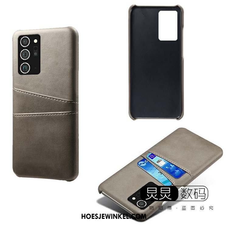 Samsung Galaxy Note20 Hoesje Mobiele Telefoon Leren Etui Kaart, Samsung Galaxy Note20 Hoesje Geel Ster