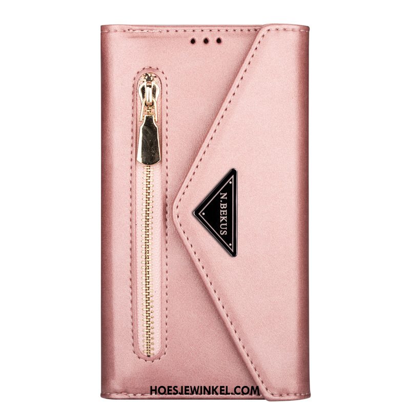 Samsung Galaxy Note20 Hoesje Mobiele Telefoon Roze Folio, Samsung Galaxy Note20 Hoesje Leren Etui Ster