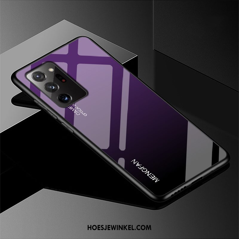 Samsung Galaxy Note20 Ultra Hoesje Trend Purper Glas, Samsung Galaxy Note20 Ultra Hoesje Ster Hoes