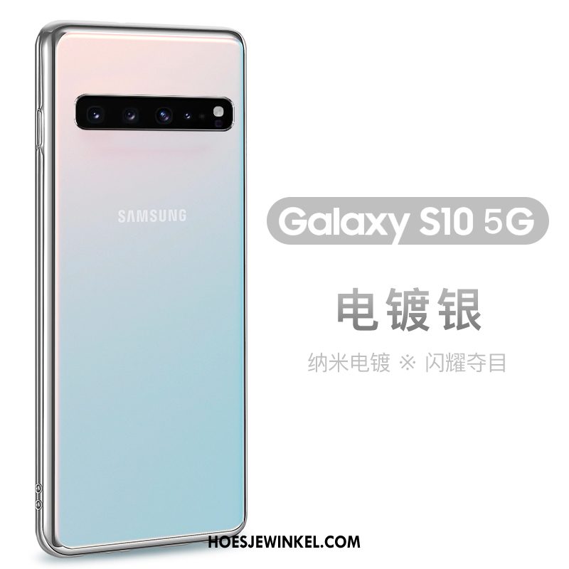 Samsung Galaxy S10 5g Hoesje All Inclusive Ster Zacht, Samsung Galaxy S10 5g Hoesje Plating Mobiele Telefoon