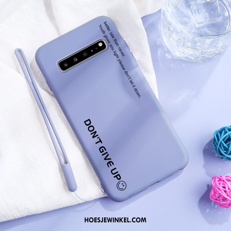 Samsung Galaxy S10 5g Hoesje Anti-fall Lovers Bescherming, Samsung Galaxy S10 5g Hoesje Trend Blauw