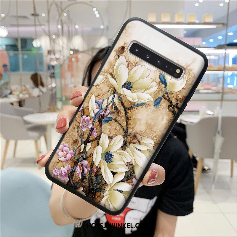 Samsung Galaxy S10 5g Hoesje Chinese Stijl Hoes Ster, Samsung Galaxy S10 5g Hoesje Persoonlijk Scheppend