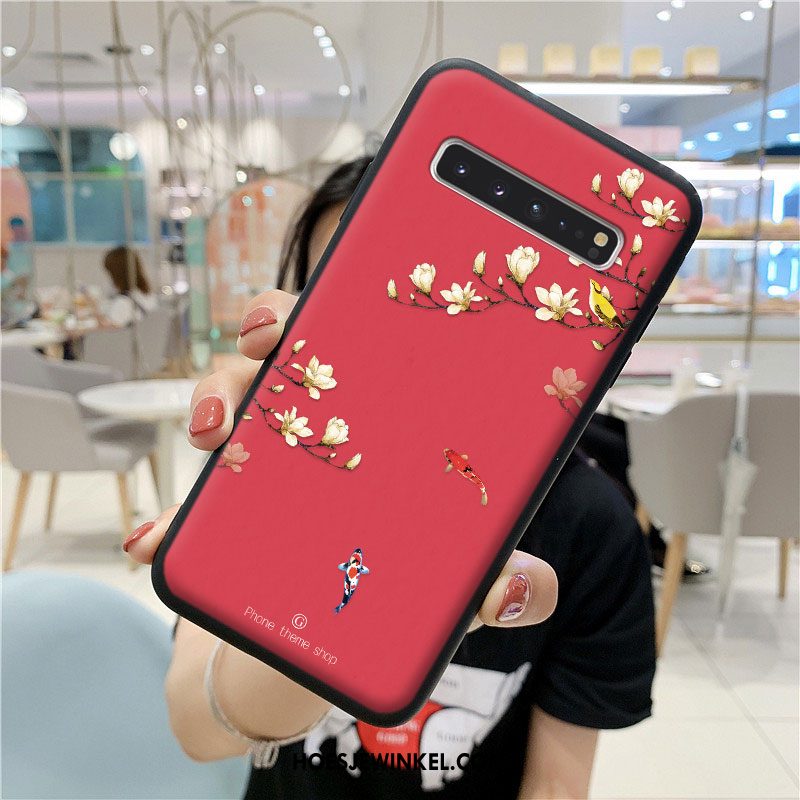 Samsung Galaxy S10 5g Hoesje Chinese Stijl Hoes Ster, Samsung Galaxy S10 5g Hoesje Persoonlijk Scheppend