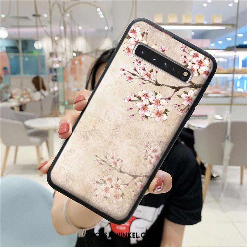 Samsung Galaxy S10 5g Hoesje Chinese Stijl Hoes Ster, Samsung Galaxy S10 5g Hoesje Persoonlijk Scheppend