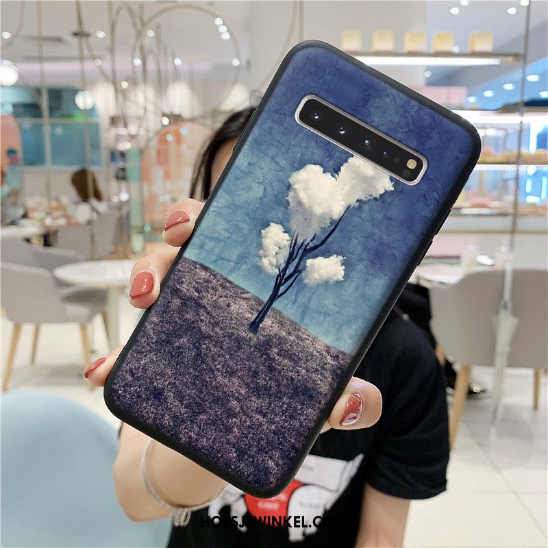 Samsung Galaxy S10 5g Hoesje Chinese Stijl Hoes Ster, Samsung Galaxy S10 5g Hoesje Persoonlijk Scheppend