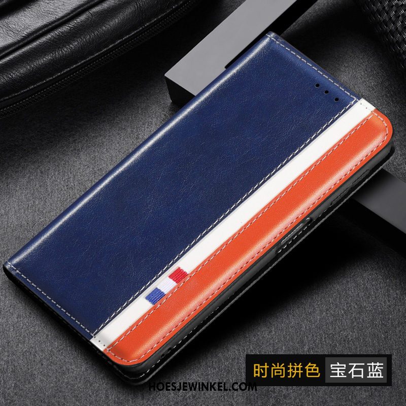 Samsung Galaxy S10 5g Hoesje Folio Mobiele Telefoon Ster, Samsung Galaxy S10 5g Hoesje Leren Etui Blauw