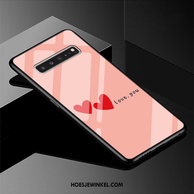 Samsung Galaxy S10 5g Hoesje Glas Groen Mooie, Samsung Galaxy S10 5g Hoesje Eenvoudige Bescherming