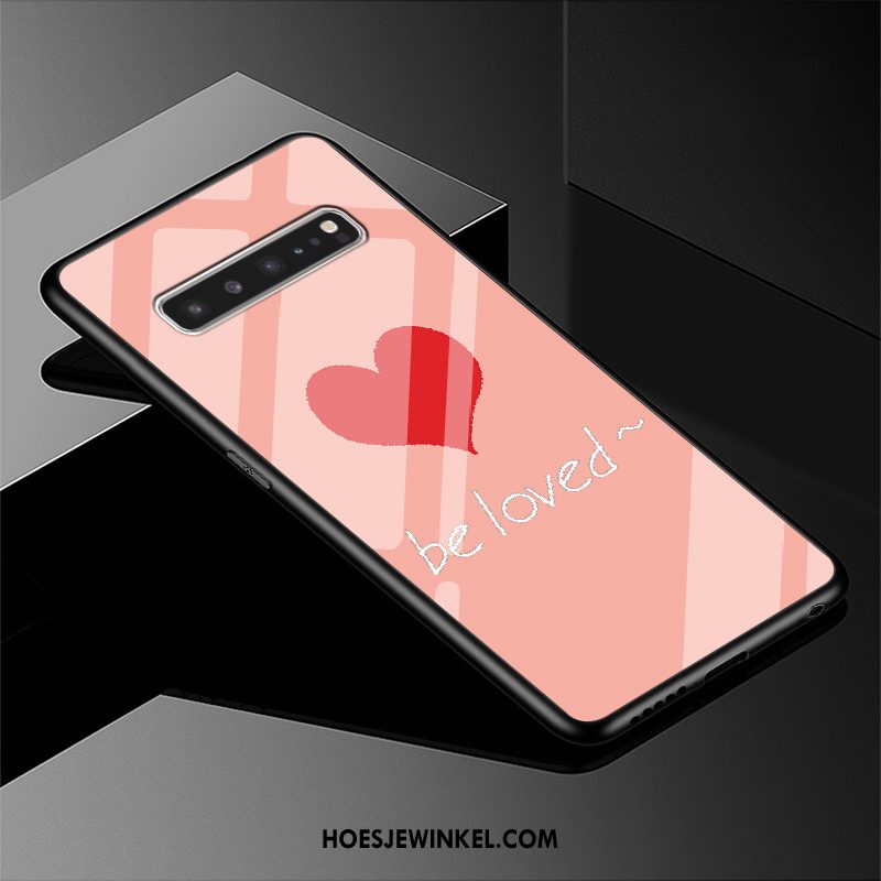 Samsung Galaxy S10 5g Hoesje Glas Groen Mooie, Samsung Galaxy S10 5g Hoesje Eenvoudige Bescherming