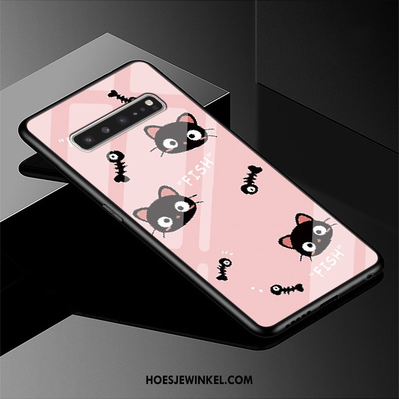 Samsung Galaxy S10 5g Hoesje Glas Groen Mooie, Samsung Galaxy S10 5g Hoesje Eenvoudige Bescherming