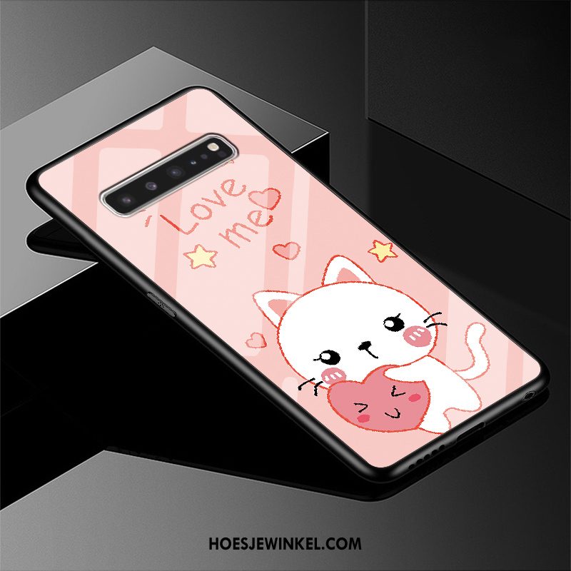 Samsung Galaxy S10 5g Hoesje Glas Groen Mooie, Samsung Galaxy S10 5g Hoesje Eenvoudige Bescherming