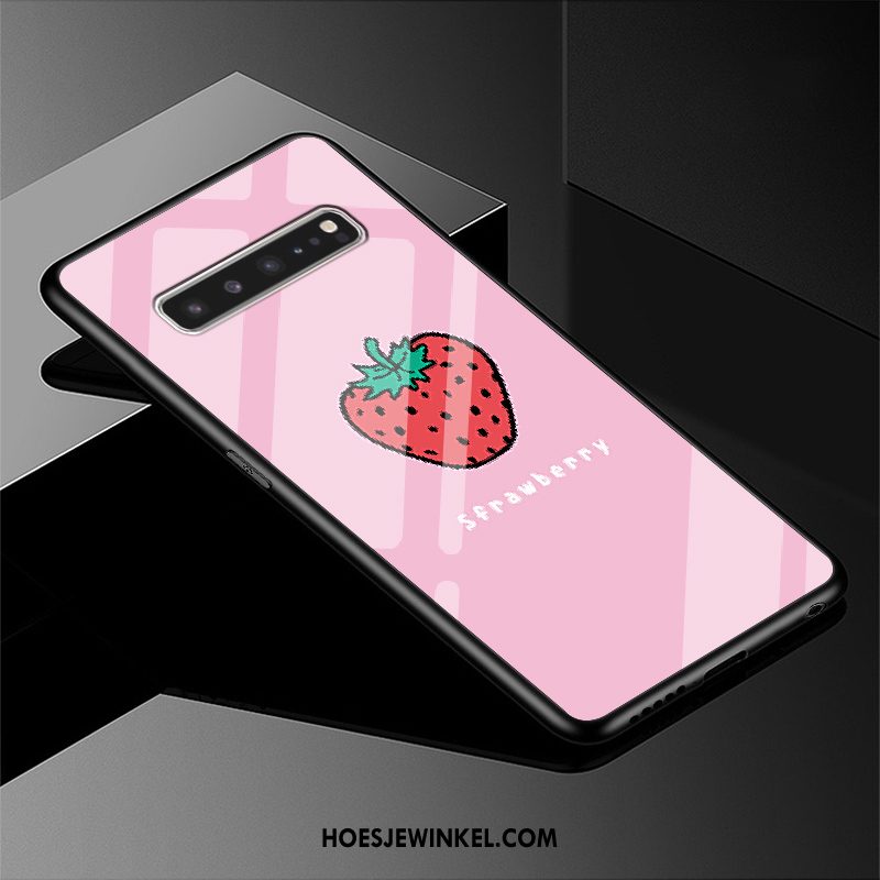 Samsung Galaxy S10 5g Hoesje Glas Groen Mooie, Samsung Galaxy S10 5g Hoesje Eenvoudige Bescherming