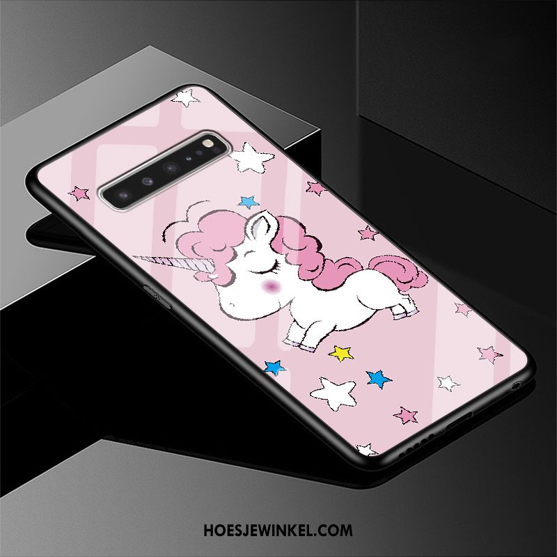 Samsung Galaxy S10 5g Hoesje Glas Groen Mooie, Samsung Galaxy S10 5g Hoesje Eenvoudige Bescherming