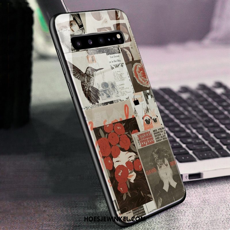 Samsung Galaxy S10 5g Hoesje Groen Glas Mobiele Telefoon, Samsung Galaxy S10 5g Hoesje All Inclusive Ster