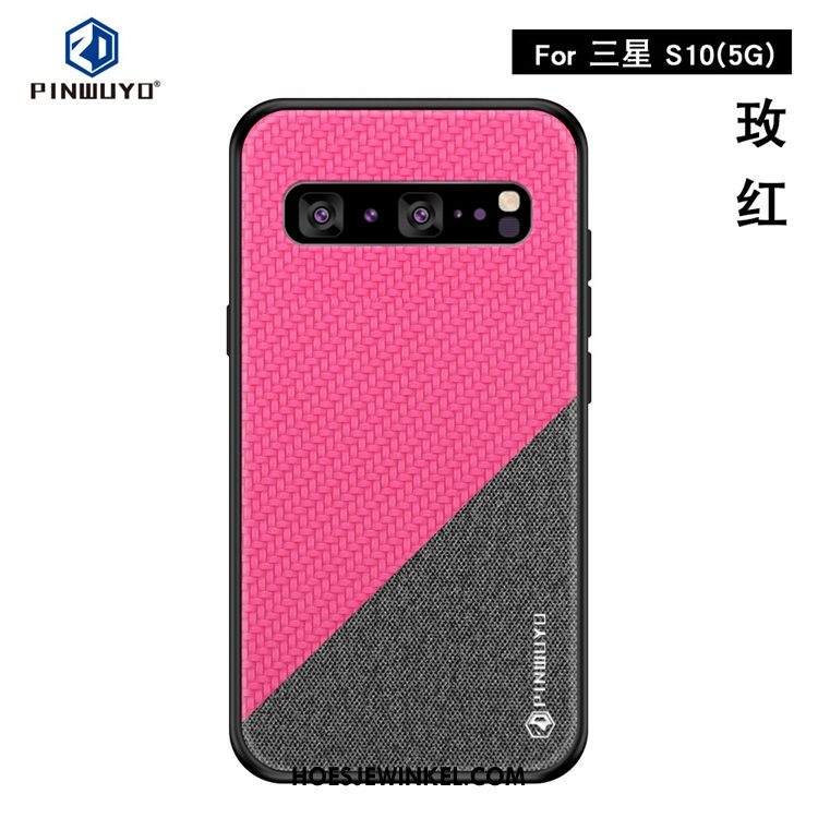 Samsung Galaxy S10 5g Hoesje Hoes Ster Mobiele Telefoon, Samsung Galaxy S10 5g Hoesje Doek Anti-fall Braun