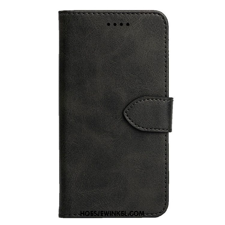 Samsung Galaxy S10 5g Hoesje Mini Patroon Leren Etui, Samsung Galaxy S10 5g Hoesje Effen Kleur Mobiele Telefoon Braun