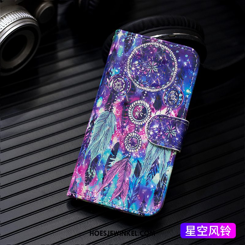 Samsung Galaxy S10 5g Hoesje Wit Geschilderd Spotprent, Samsung Galaxy S10 5g Hoesje Leren Etui Hoes