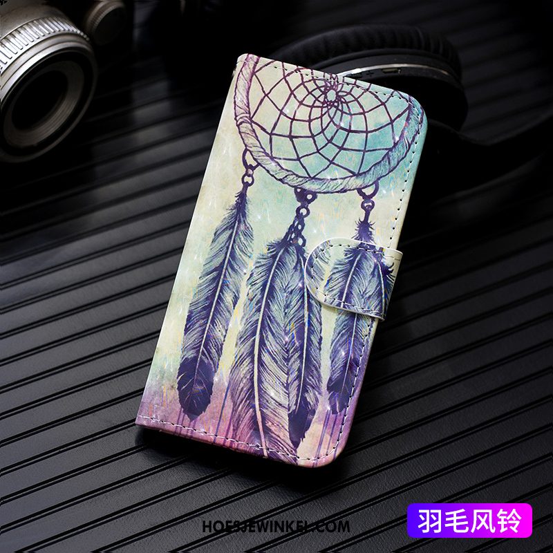 Samsung Galaxy S10 5g Hoesje Wit Geschilderd Spotprent, Samsung Galaxy S10 5g Hoesje Leren Etui Hoes