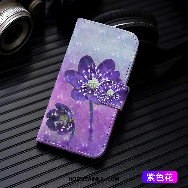 Samsung Galaxy S10 5g Hoesje Wit Geschilderd Spotprent, Samsung Galaxy S10 5g Hoesje Leren Etui Hoes