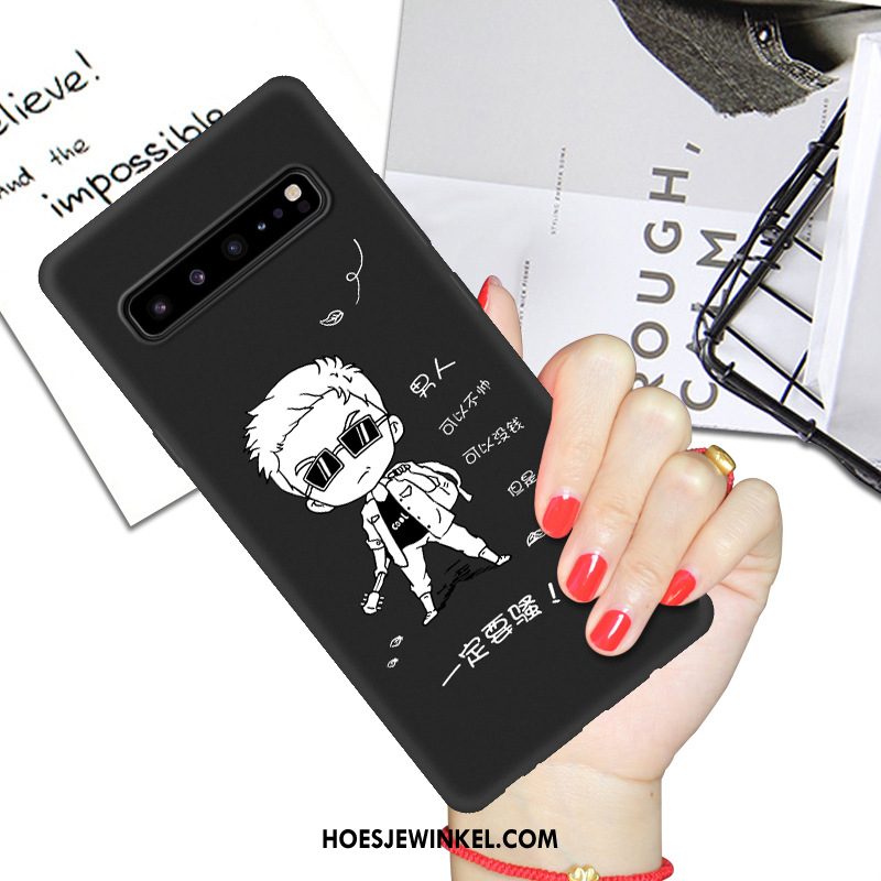 Samsung Galaxy S10 5g Hoesje Zwart Bescherming Hoes, Samsung Galaxy S10 5g Hoesje Net Red Ster