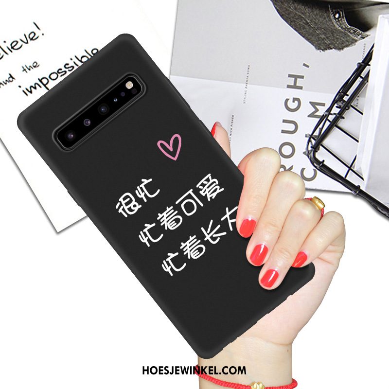 Samsung Galaxy S10 5g Hoesje Zwart Bescherming Hoes, Samsung Galaxy S10 5g Hoesje Net Red Ster