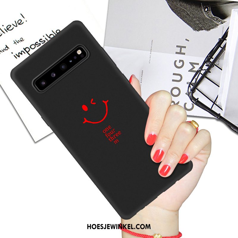 Samsung Galaxy S10 5g Hoesje Zwart Bescherming Hoes, Samsung Galaxy S10 5g Hoesje Net Red Ster