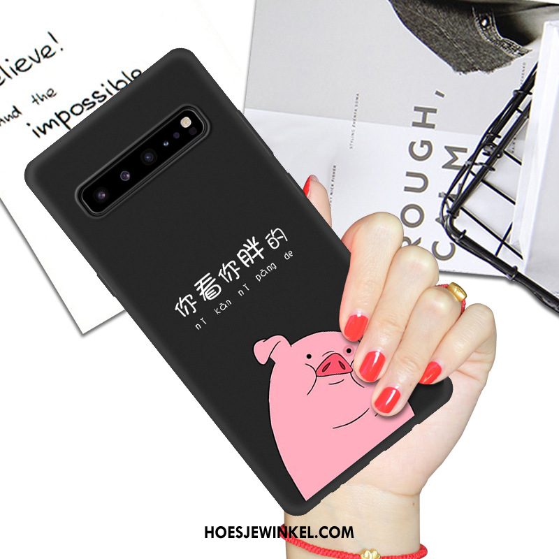 Samsung Galaxy S10 5g Hoesje Zwart Bescherming Hoes, Samsung Galaxy S10 5g Hoesje Net Red Ster