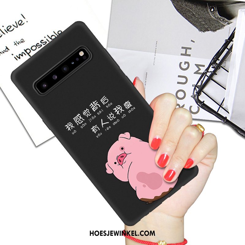 Samsung Galaxy S10 5g Hoesje Zwart Bescherming Hoes, Samsung Galaxy S10 5g Hoesje Net Red Ster