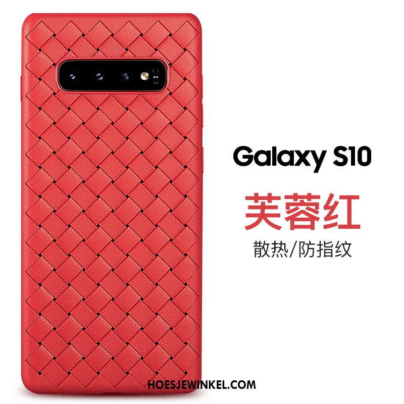 Samsung Galaxy S10 Hoesje Ademend Anti-fall Purper, Samsung Galaxy S10 Hoesje Hoes Zacht