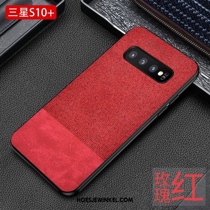 Samsung Galaxy S10+ Hoesje Bescherming Blauw Ster, Samsung Galaxy S10+ Hoesje Doek Verbinding