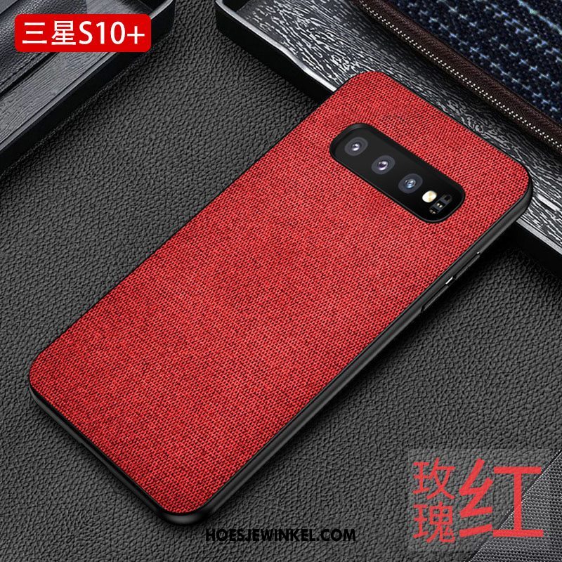 Samsung Galaxy S10+ Hoesje Bescherming Blauw Ster, Samsung Galaxy S10+ Hoesje Doek Verbinding