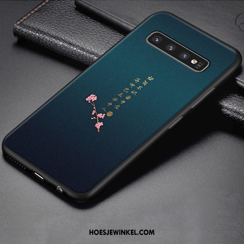 Samsung Galaxy S10 Hoesje Bescherming Blauw Zacht, Samsung Galaxy S10 Hoesje Hoes All Inclusive