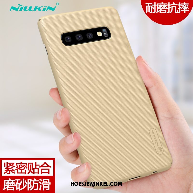 Samsung Galaxy S10+ Hoesje Bescherming Patroon Goud, Samsung Galaxy S10+ Hoesje Ster Mobiele Telefoon