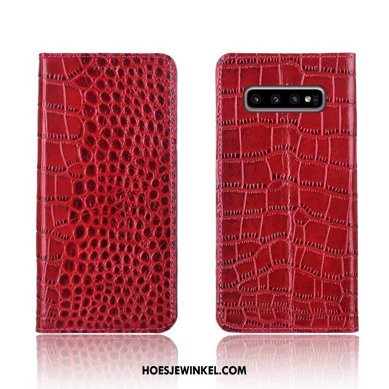 Samsung Galaxy S10+ Hoesje Bescherming Zacht Nieuw, Samsung Galaxy S10+ Hoesje Krokodil All Inclusive