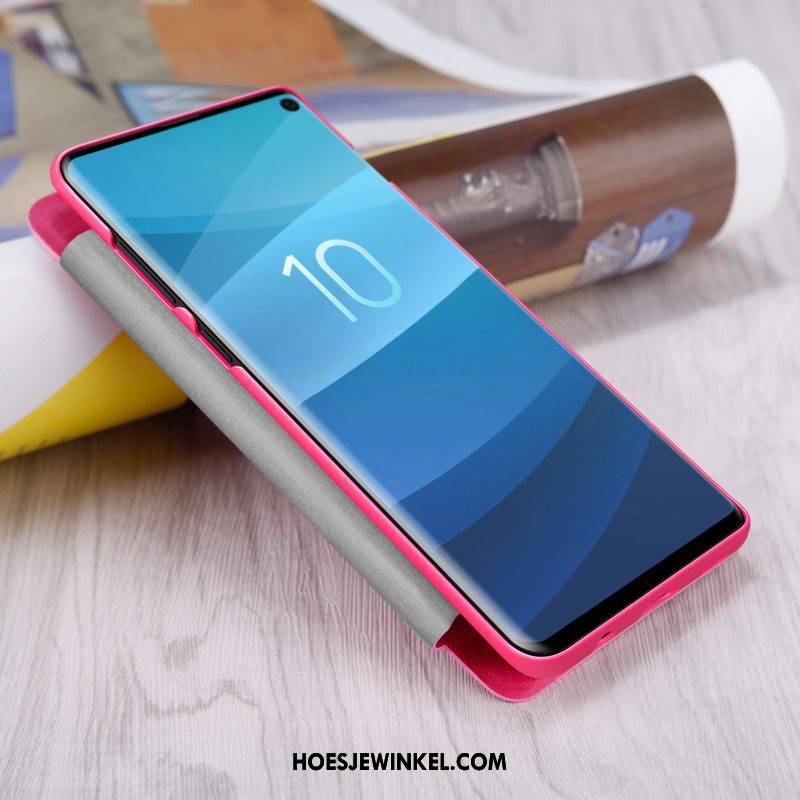 Samsung Galaxy S10+ Hoesje Folio Bescherming Ster, Samsung Galaxy S10+ Hoesje Mobiele Telefoon Bedrijf Braun