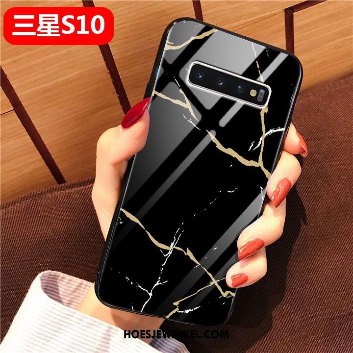 Samsung Galaxy S10 Hoesje Hard Anti-fall Ster, Samsung Galaxy S10 Hoesje Wit Net Red