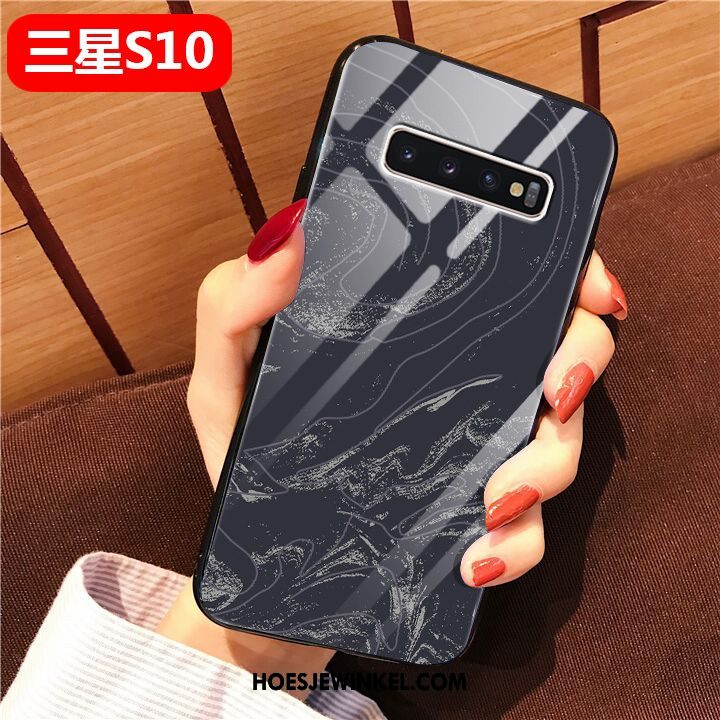 Samsung Galaxy S10 Hoesje Hard Anti-fall Ster, Samsung Galaxy S10 Hoesje Wit Net Red