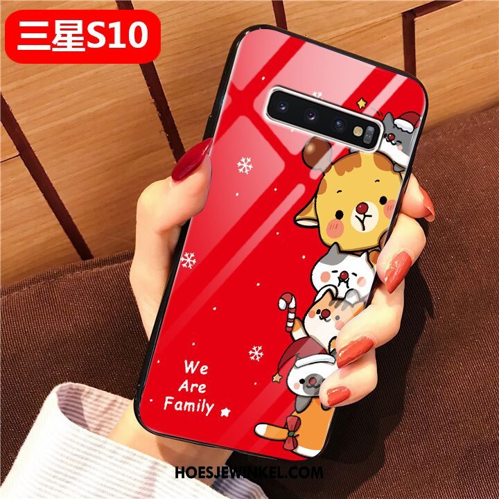 Samsung Galaxy S10 Hoesje Hard Spotprent Rood, Samsung Galaxy S10 Hoesje Ster Mooie