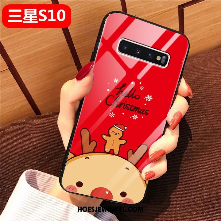 Samsung Galaxy S10 Hoesje Hard Spotprent Rood, Samsung Galaxy S10 Hoesje Ster Mooie