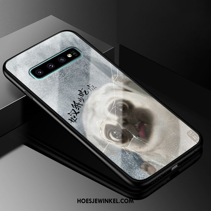 Samsung Galaxy S10 Hoesje Hoes Glas Bescherming, Samsung Galaxy S10 Hoesje Purper Anti-fall