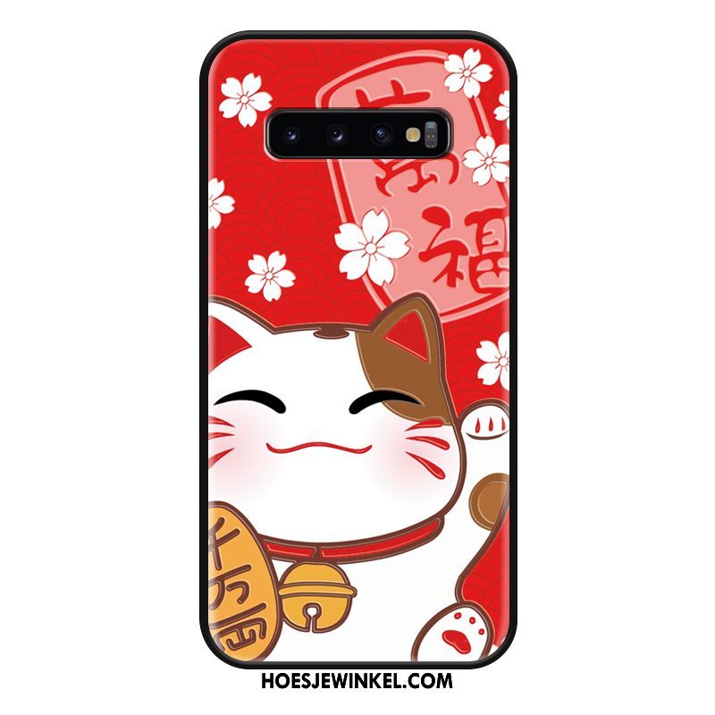 Samsung Galaxy S10 Hoesje Hoes Mooie Ster, Samsung Galaxy S10 Hoesje Bescherming Rood