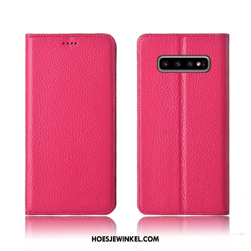 Samsung Galaxy S10+ Hoesje Leren Etui Folio All Inclusive, Samsung Galaxy S10+ Hoesje Zacht Bescherming